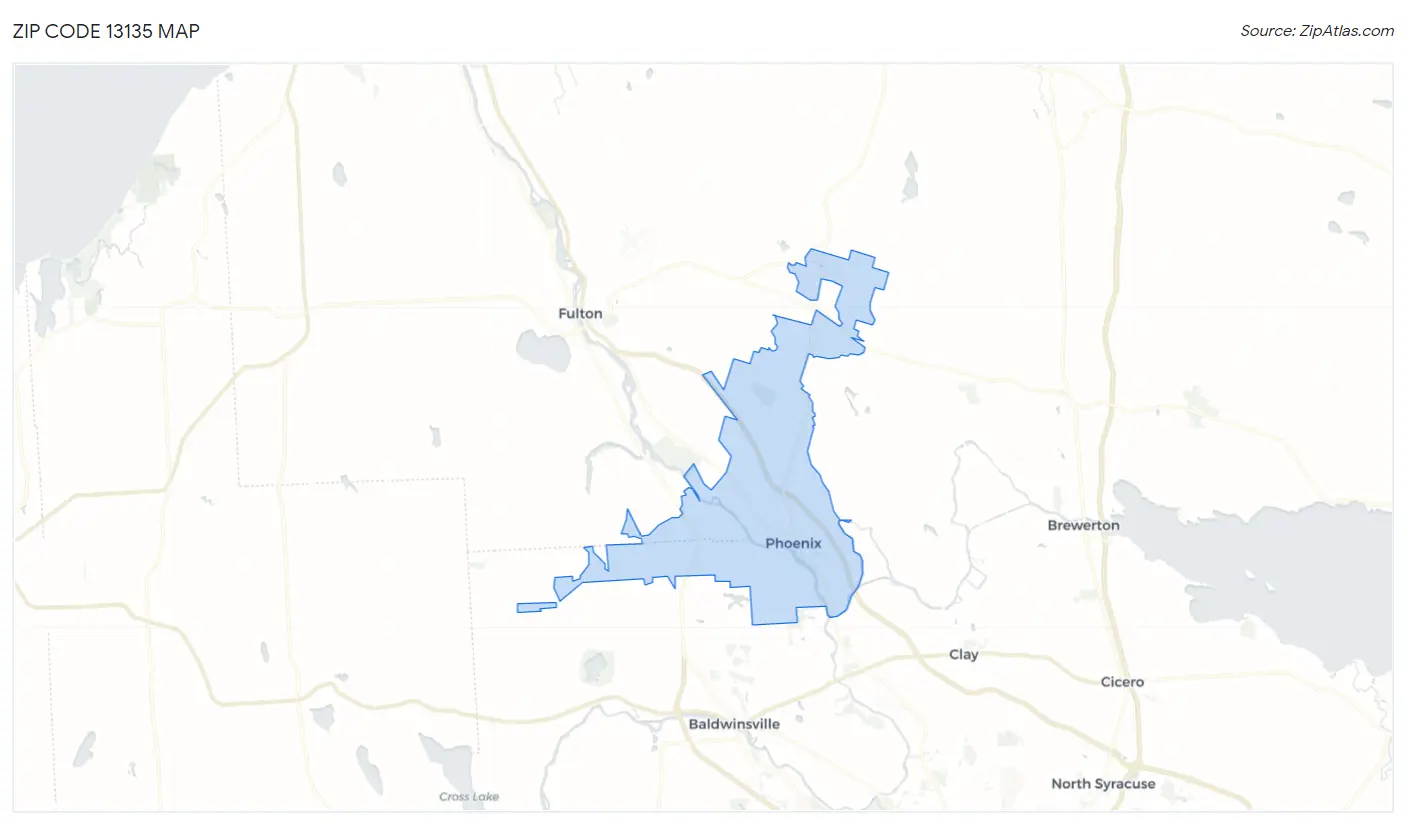 Zip Code 13135 Map