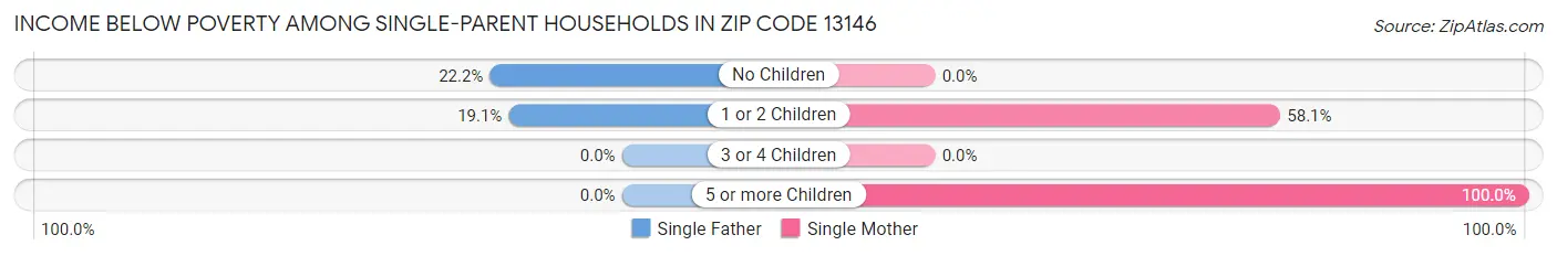 Income Below Poverty Among Single-Parent Households in Zip Code 13146