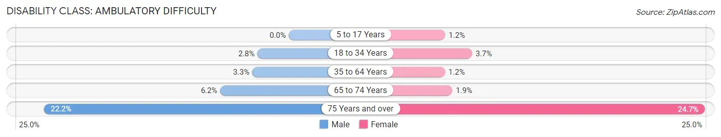 Disability in Zip Code 13152: <span>Ambulatory Difficulty</span>