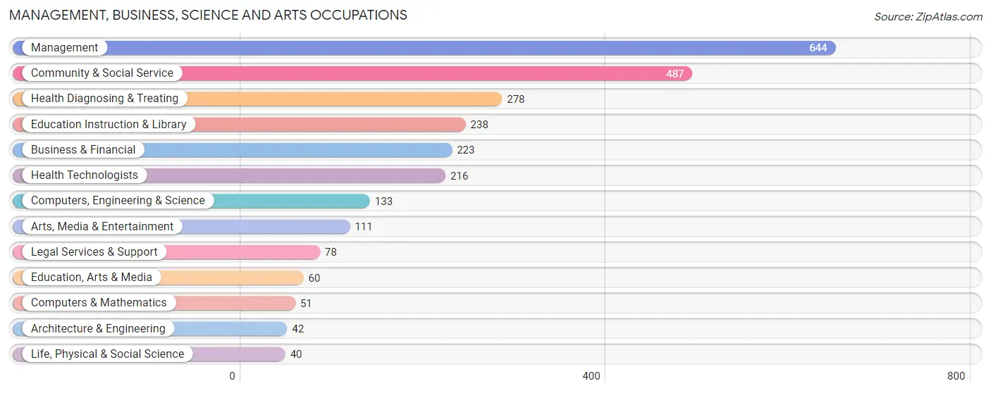 Management, Business, Science and Arts Occupations in Zip Code 13152