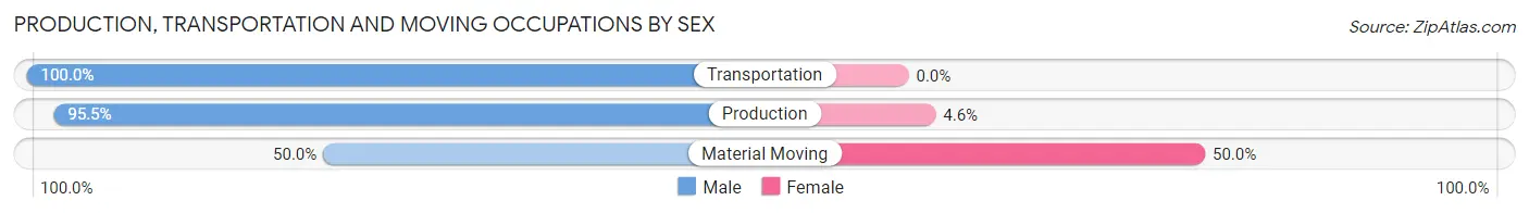 Production, Transportation and Moving Occupations by Sex in Zip Code 13155