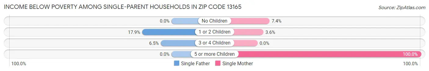 Income Below Poverty Among Single-Parent Households in Zip Code 13165