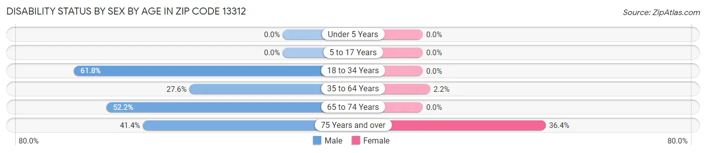 Disability Status by Sex by Age in Zip Code 13312