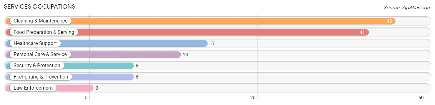 Services Occupations in Zip Code 13320