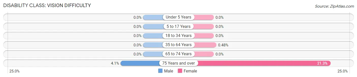 Disability in Zip Code 13320: <span>Vision Difficulty</span>