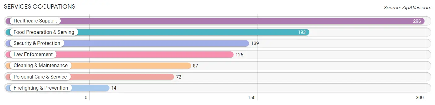 Services Occupations in Zip Code 13340