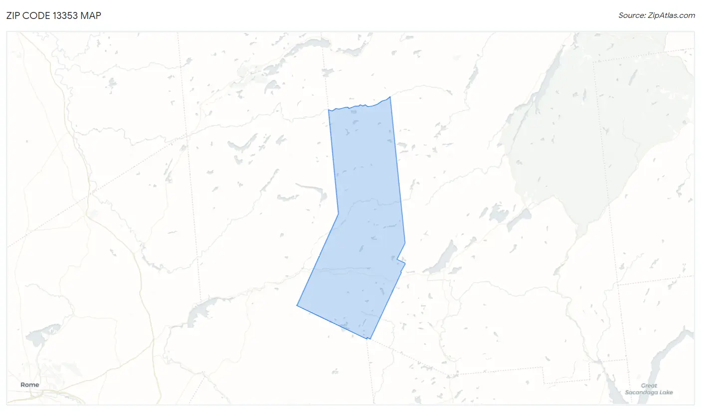 Zip Code 13353 Map