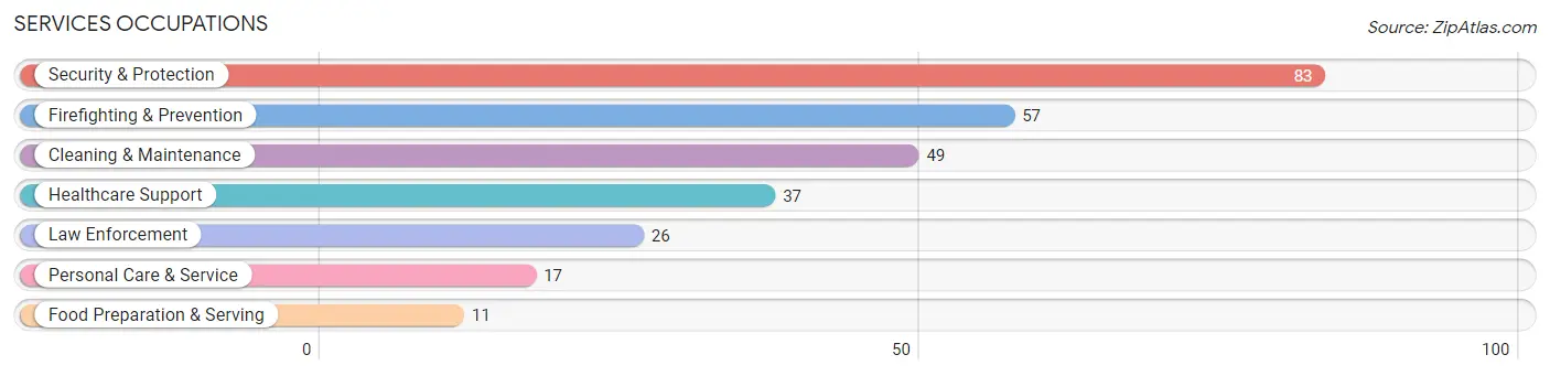 Services Occupations in Zip Code 13403