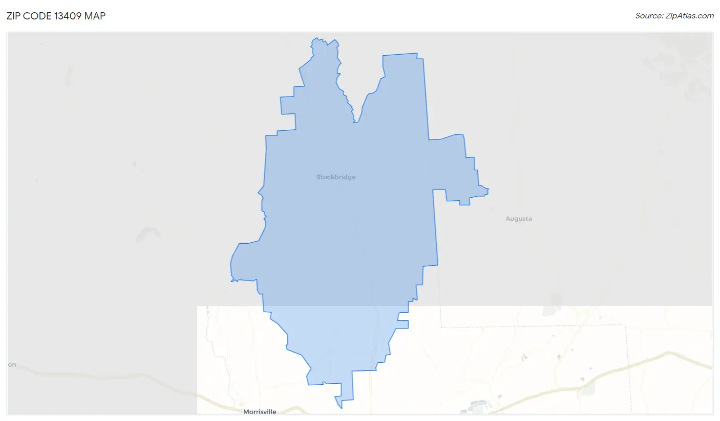 Zip Code 13409 Map