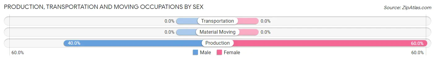 Production, Transportation and Moving Occupations by Sex in Zip Code 13436