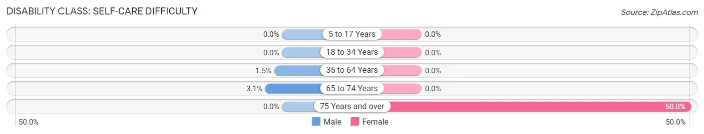 Disability in Zip Code 13437: <span>Self-Care Difficulty</span>