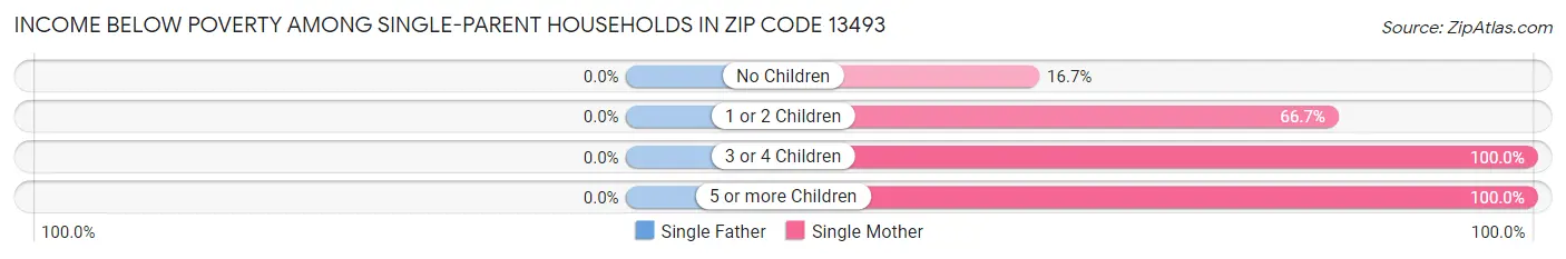 Income Below Poverty Among Single-Parent Households in Zip Code 13493