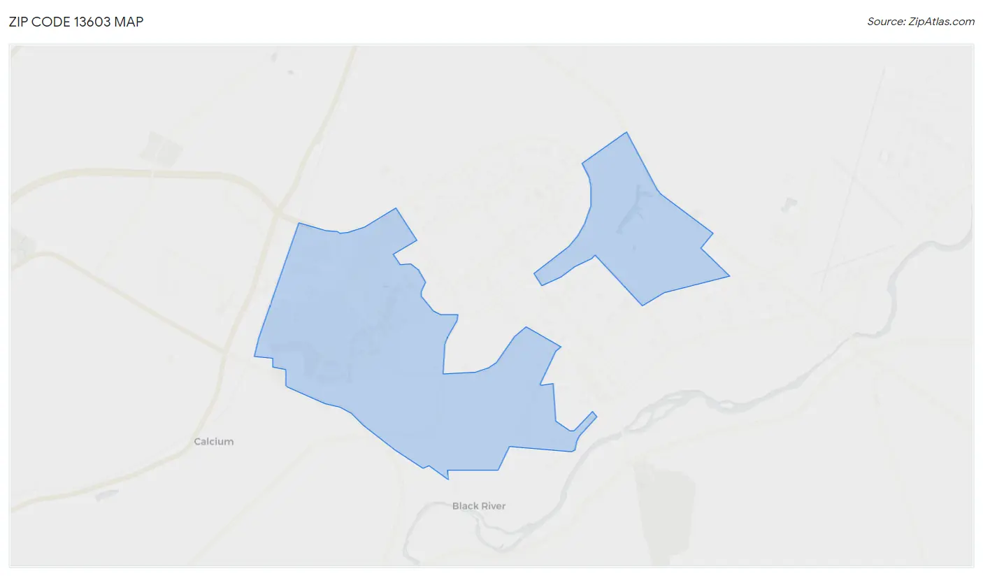 Zip Code 13603 Map