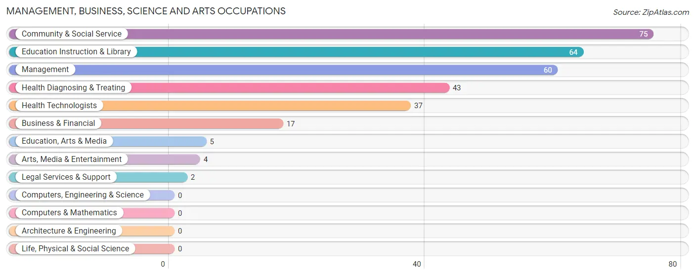 Management, Business, Science and Arts Occupations in Zip Code 13680