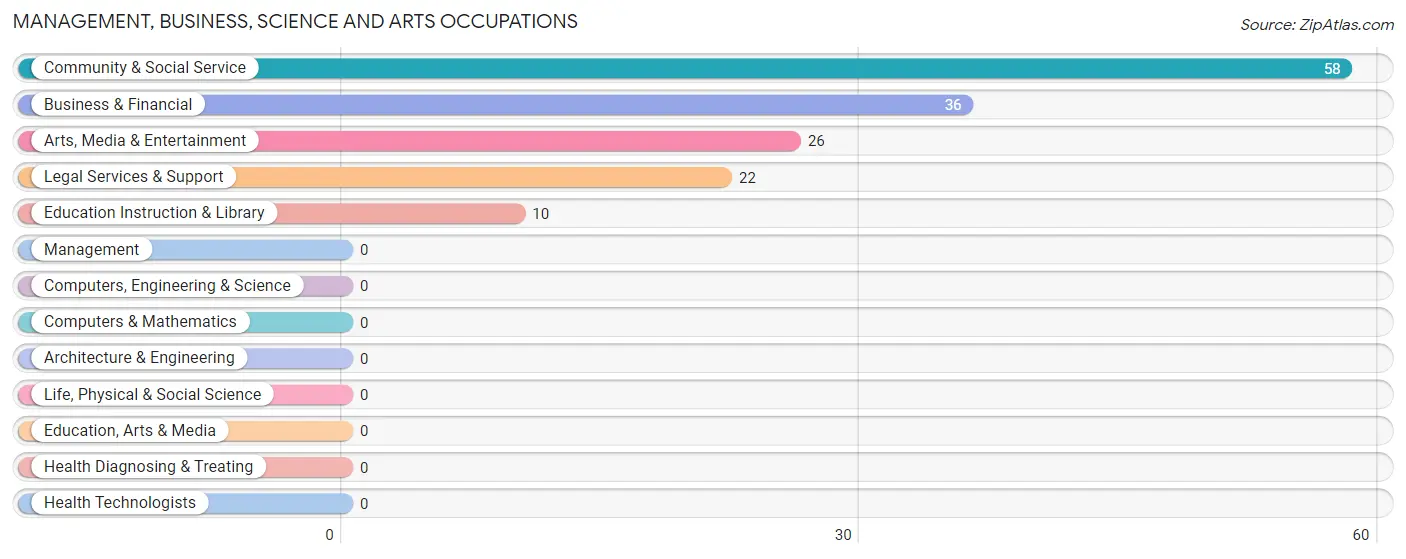 Management, Business, Science and Arts Occupations in Zip Code 13692