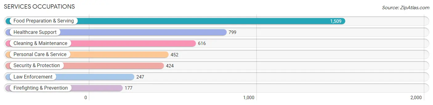 Services Occupations in Zip Code 13760