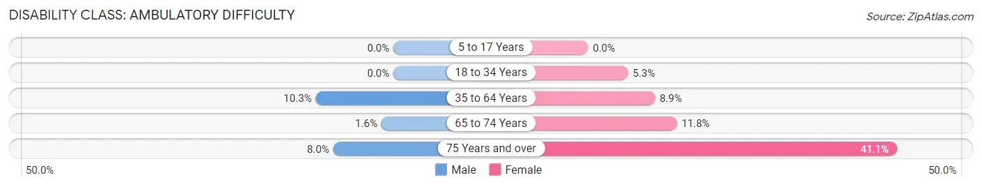 Disability in Zip Code 13775: <span>Ambulatory Difficulty</span>