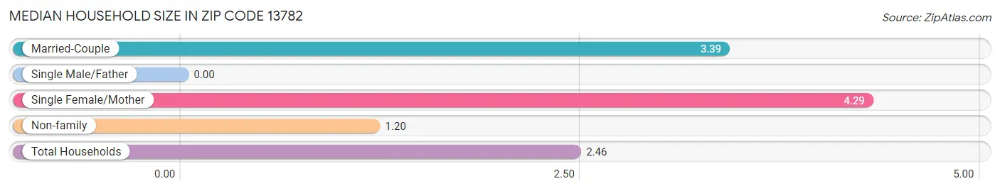 Median Household Size in Zip Code 13782