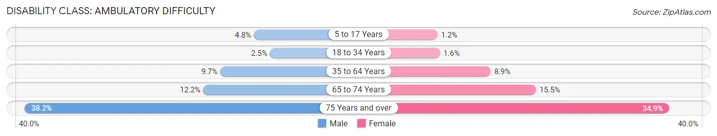 Disability in Zip Code 13790: <span>Ambulatory Difficulty</span>