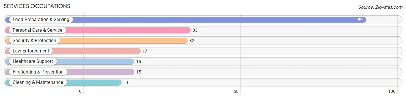 Services Occupations in Zip Code 13807