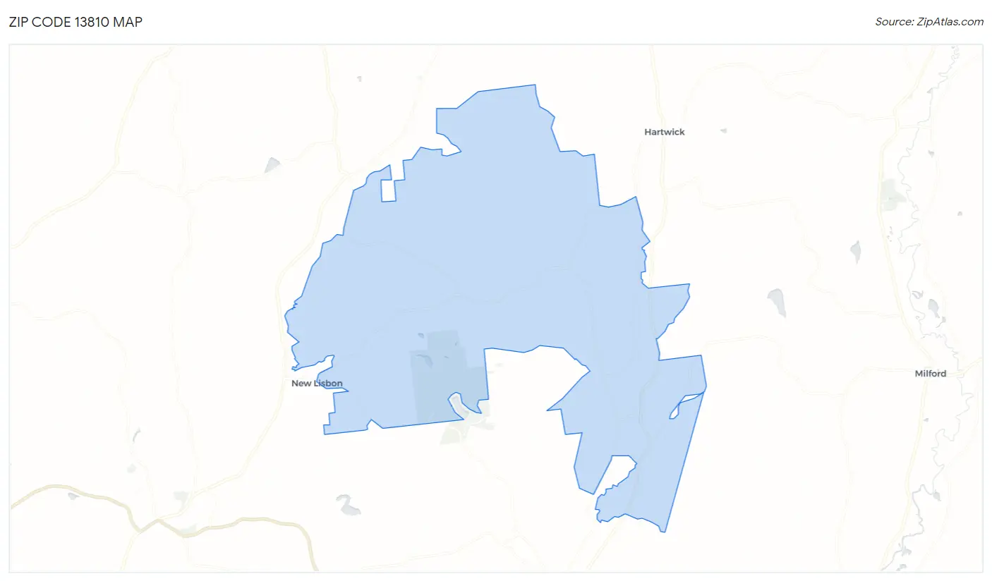 Zip Code 13810 Map