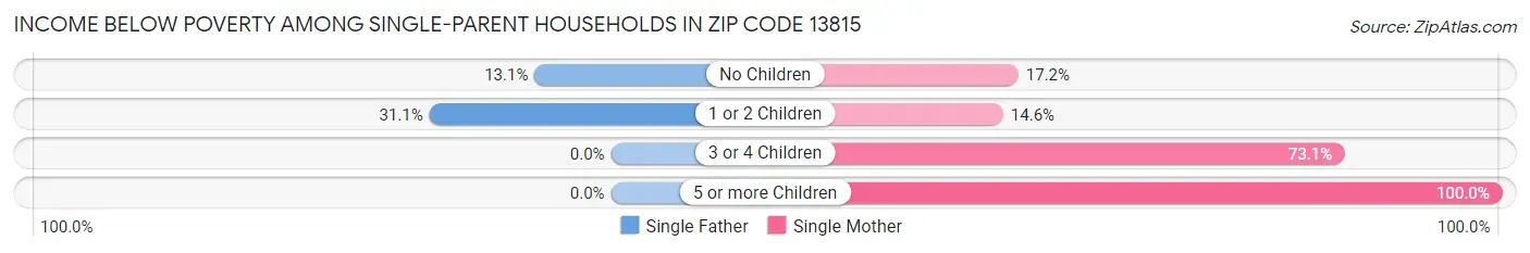 Income Below Poverty Among Single-Parent Households in Zip Code 13815