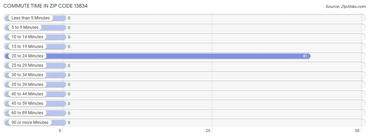 Commute Time in Zip Code 13834