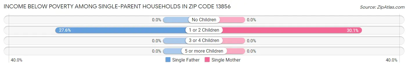 Income Below Poverty Among Single-Parent Households in Zip Code 13856