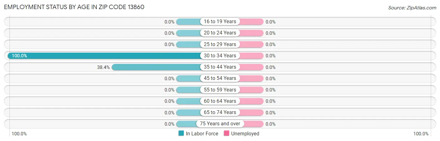 Employment Status by Age in Zip Code 13860