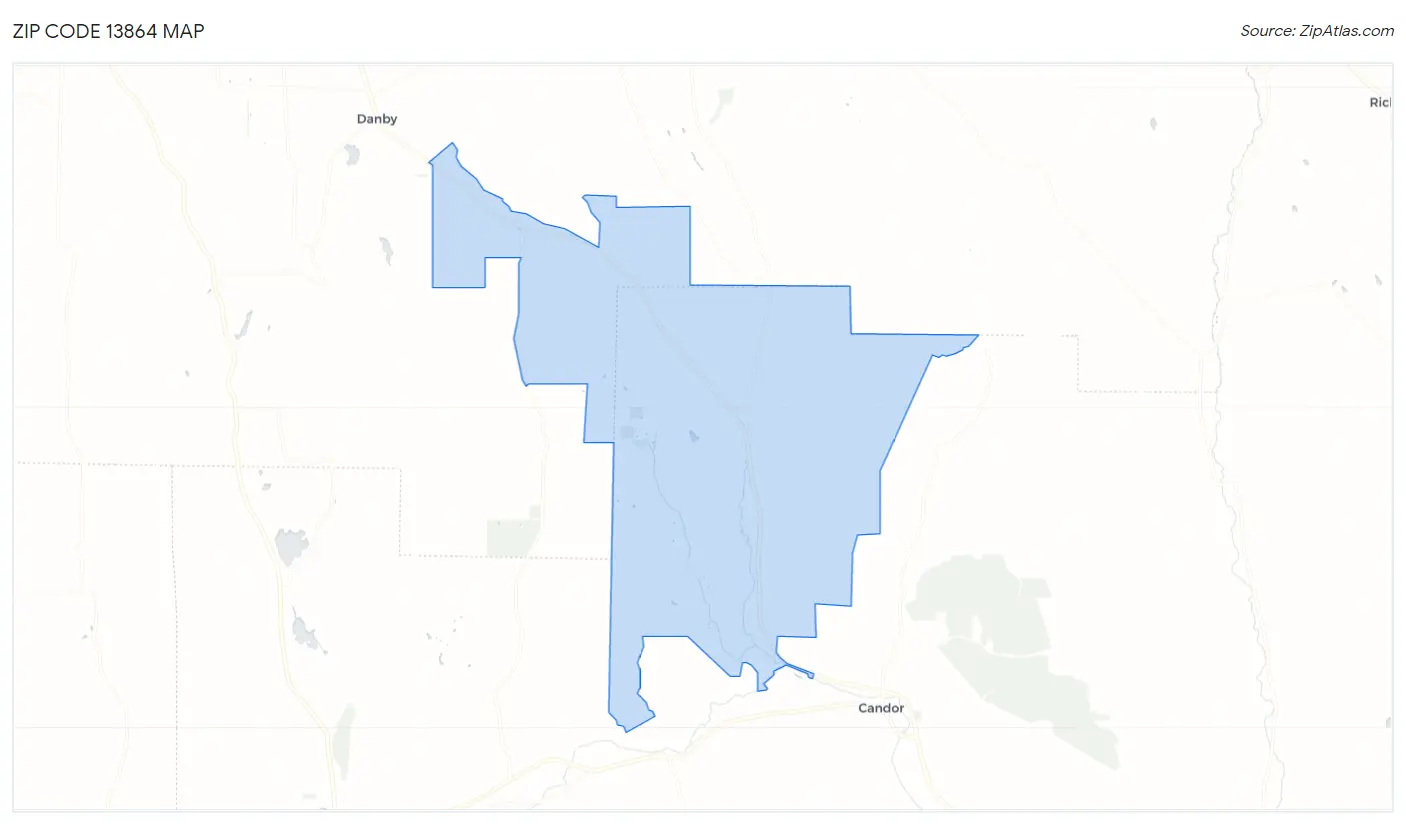 Zip Code 13864 Map