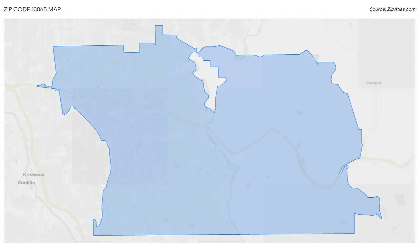 Zip Code 13865 Map