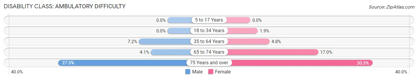 Disability in Zip Code 13904: <span>Ambulatory Difficulty</span>