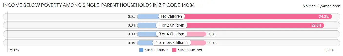 Income Below Poverty Among Single-Parent Households in Zip Code 14034