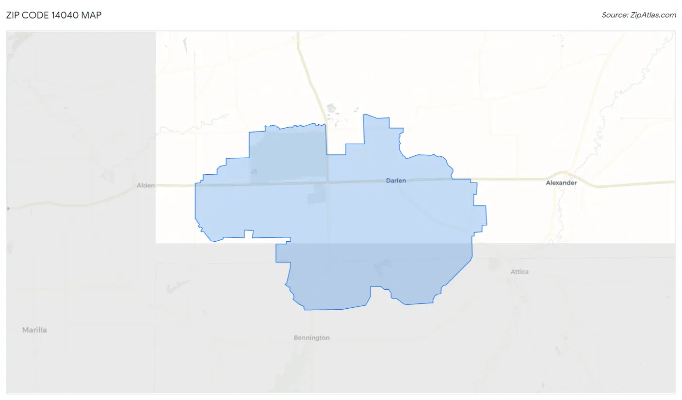 Zip Code 14040 Map