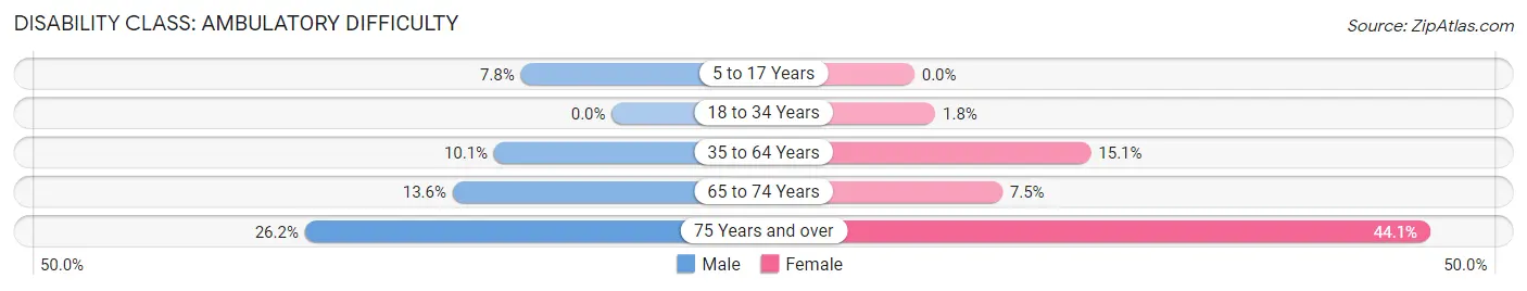 Disability in Zip Code 14047: <span>Ambulatory Difficulty</span>