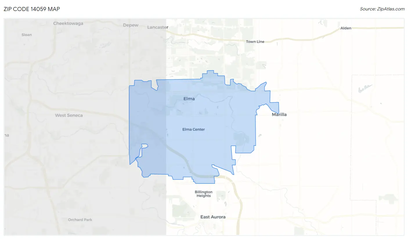 Zip Code 14059 Map