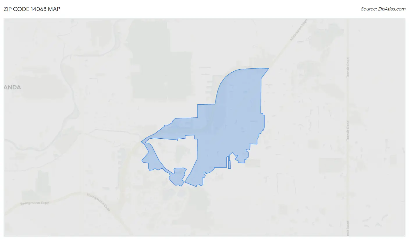 Zip Code 14068 Map