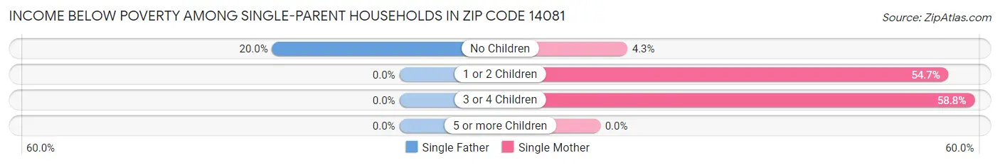 Income Below Poverty Among Single-Parent Households in Zip Code 14081