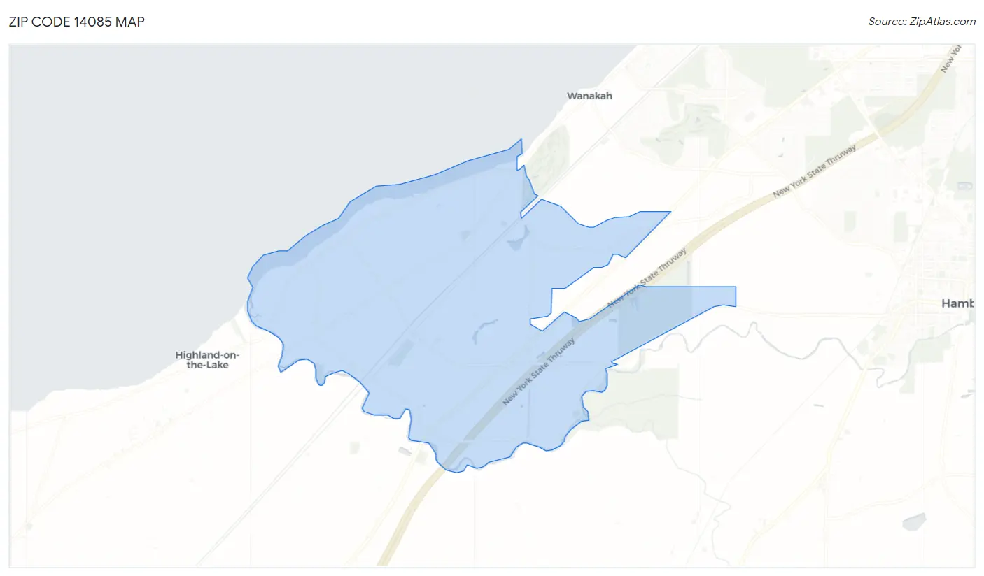 Zip Code 14085 Map