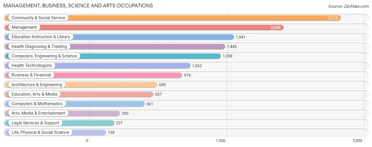 Management, Business, Science and Arts Occupations in Zip Code 14094