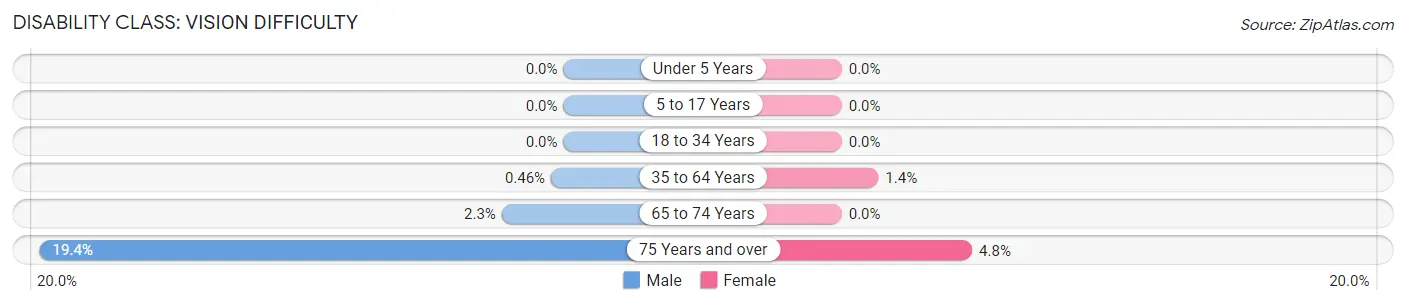 Disability in Zip Code 14125: <span>Vision Difficulty</span>