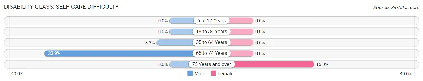 Disability in Zip Code 14143: <span>Self-Care Difficulty</span>