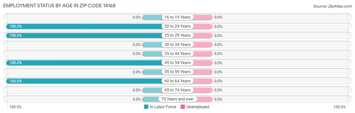 Employment Status by Age in Zip Code 14168