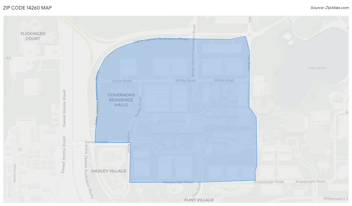 Zip Code 14260 Map