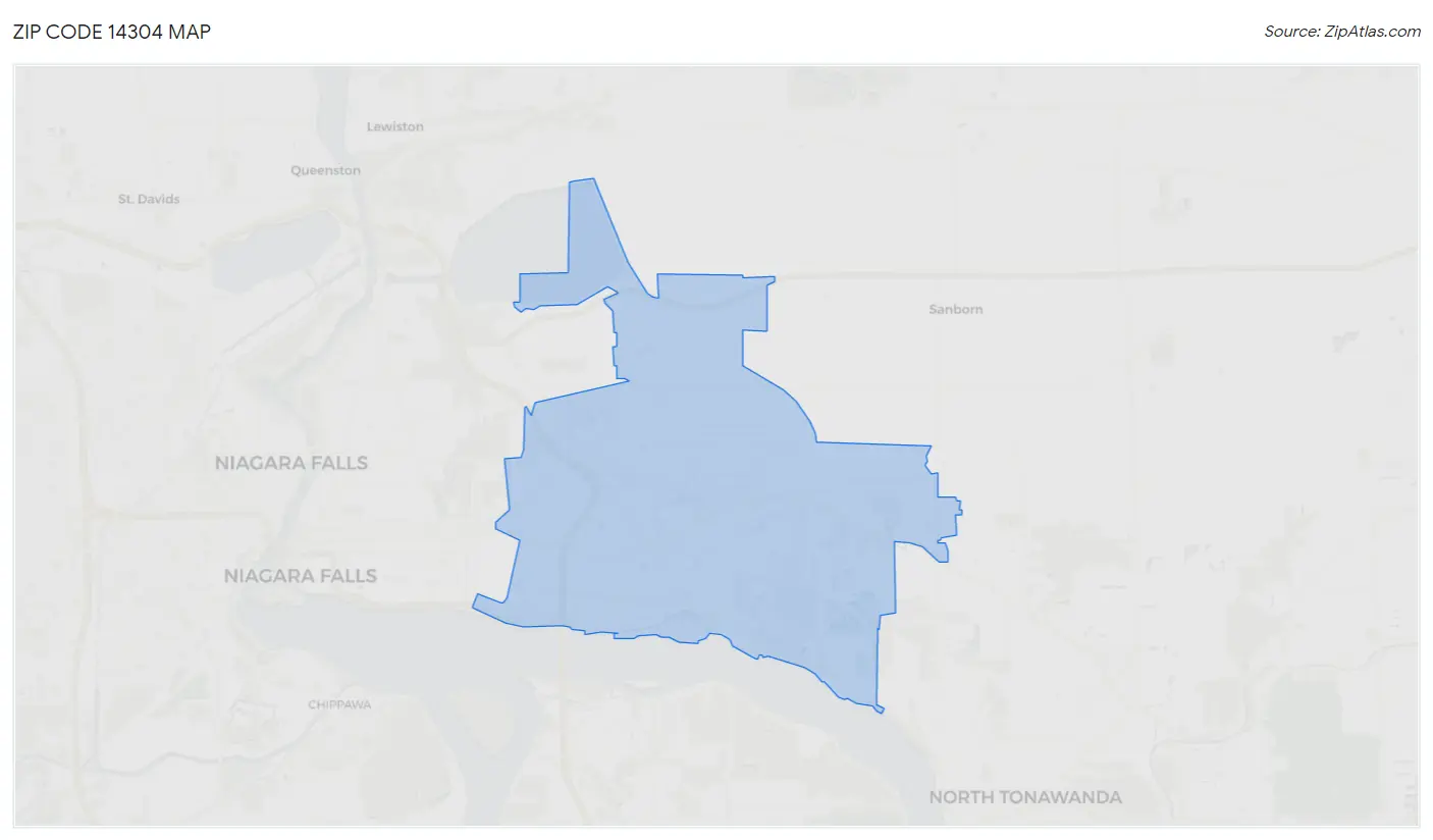 Zip Code 14304 Map