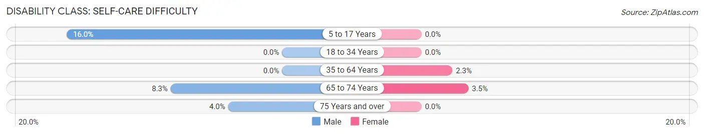 Disability in Zip Code 14427: <span>Self-Care Difficulty</span>