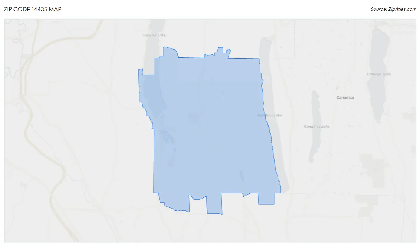 Zip Code 14435 Map