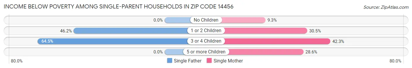 Income Below Poverty Among Single-Parent Households in Zip Code 14456