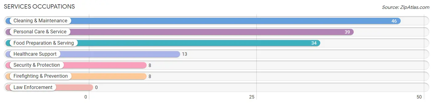 Services Occupations in Zip Code 14477