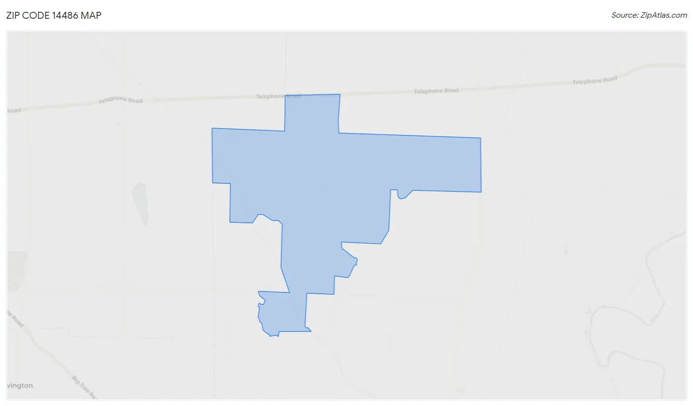 Zip Code 14486 Map